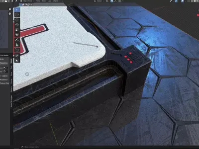 Game ready Panel prop Low-poly 3D model Low-poly 3D model