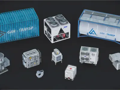  Industrial Props Collection GameReady LODs 