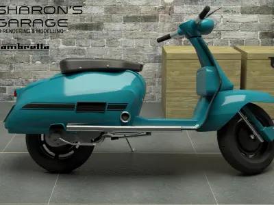 Scooter - Lambretta Low-poly 3D model