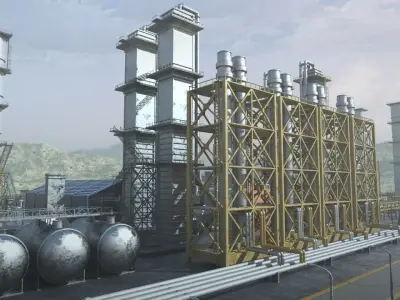 oil factory 3D model get
