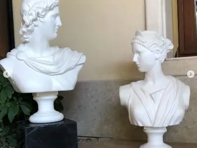 Artemis Diana and Apollo Bust Greek Statues  3D Model Pack