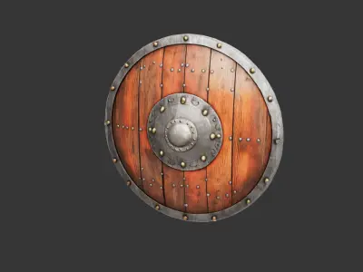  Round Shield Free low-poly 3D model