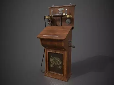 ANTIQUE PHONE Low-poly 3D model purchase