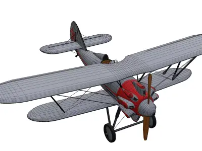 Polikarpov I-5 Low-poly 3D model purchase
