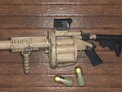 M32 MGL Low-poly 3D model purchase