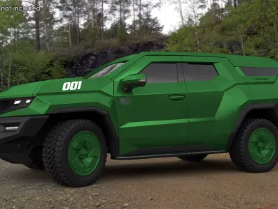 2024 Rezvani Vengeance Armored SUV Green 3D model