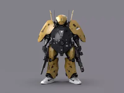 Night City Armored Special Police Squad 3D model