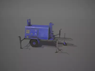 Blue Generator Low-poly 3D model