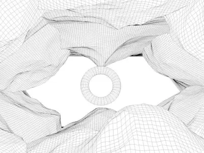 sci-fi mountains V4 Free low-poly 3D model