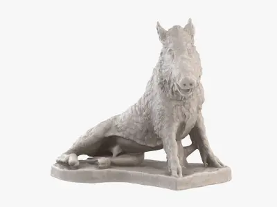 Marble Porcellino Statue 3D model