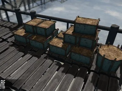 Wharf Constructor Low-poly 3D model