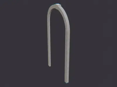 Tan City Hall Archway - Architectural Decor Low-poly 3D model