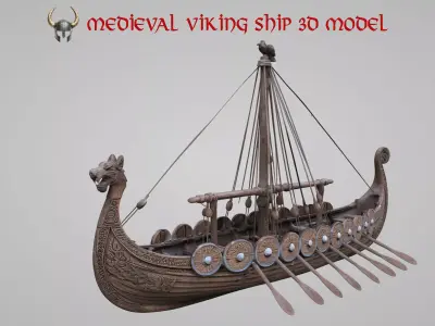  Viking character T-POSE 3D model Low-poly 3D model