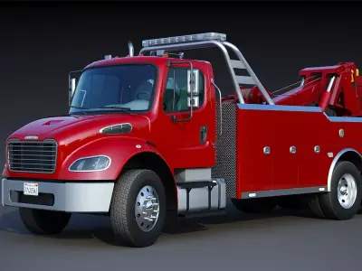 Freightliner M2 106 Wrecker Tow Truck 25 Ton Low-poly 3D model