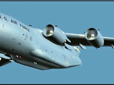 C 17 Transport plane Free 3D model