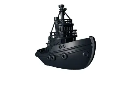 Classic Wooden Boat 3D Model 3D print model