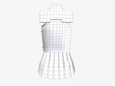 Ancient Armor Scalemailed 3D Model Game Ready PBR Low Poly Low-poly 3D model