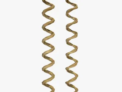 Spiral Rope Low-poly 3D model