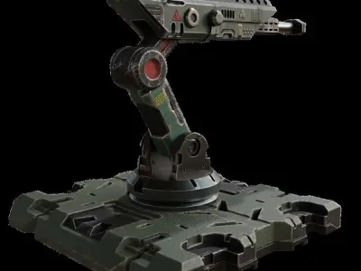 MACHINE GUN 3D model 17