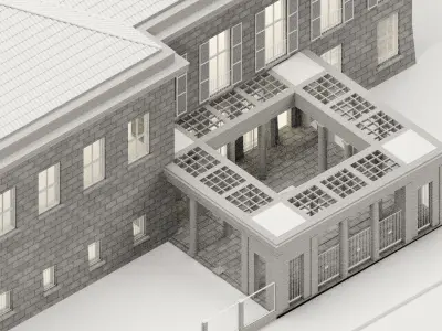 Neoclassicial Villa Germany Wiegand Haus Low-poly 3D model