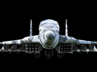 Military plane of MIG-24 3D model