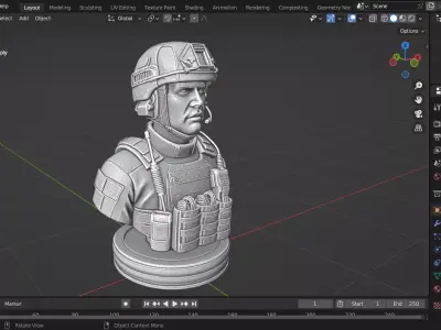 Navy SEAL Chess Piece 3D print model