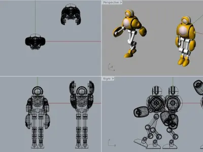 The Radiant Automaton  A Yellow Robot Model 3D model