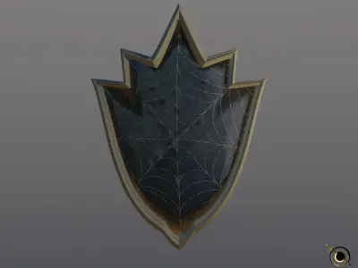 Web Shield Low-poly 3D model