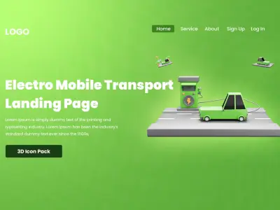 Electro Mobile Transport 3d Illustration 3D model