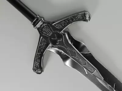 High detailed Sword Game ready  Low-poly 3D model