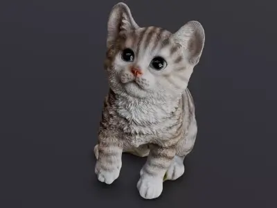Kitten 3D Model Low-poly 3D model