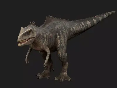 dinosaur Low-poly 3D model 7