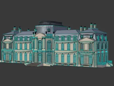 Old French Classic Palace 3D model