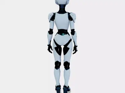 Humanoid Robot Character 6 Low-poly 3D model