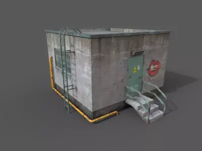 Roof Exit low-poly 3D model Low-poly 3D model