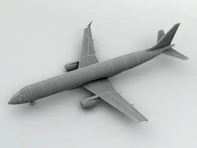Embraer Lineage 1000 Airliner  Low-poly 3D model