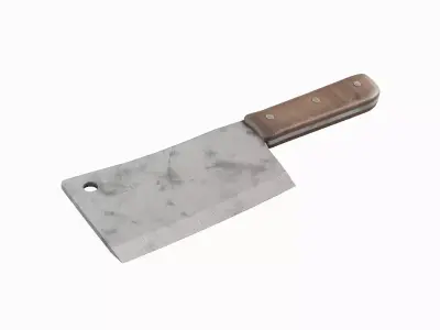 Meat Cleaver Set C Low-poly 3D model