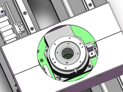 The horizontal motion and rotation integrated module 3D model