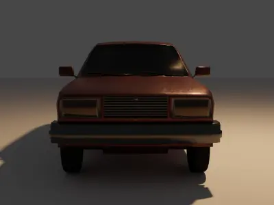 Low poly lada sedan rus Free low-poly 3D model