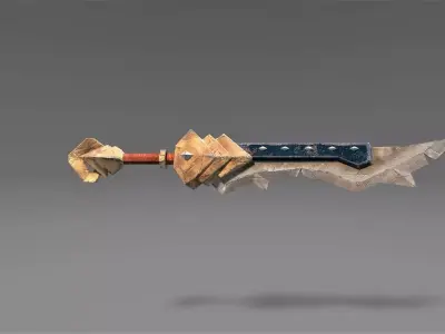 Low poly Sword Low-poly 3D model