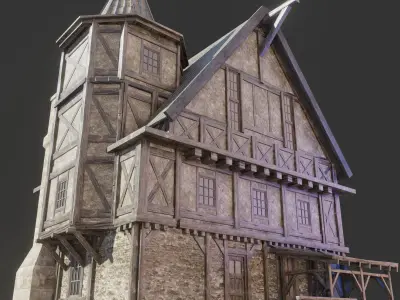 Medieval House 02 Free 3D model