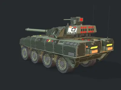 Warp A2 Predtaror Tank Assault Gim Low-poly 3D model