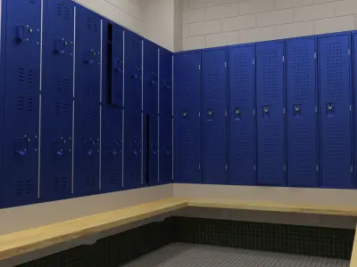 Locker Room Concept Blue 3D model