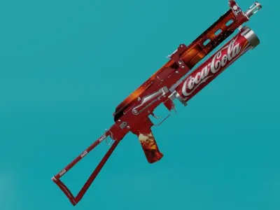 Bizon and Coca-Cola Weapon 3D model