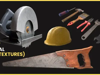 Construction Tools - Workshop pack - Industrial Hand Tools Low-poly 3D model