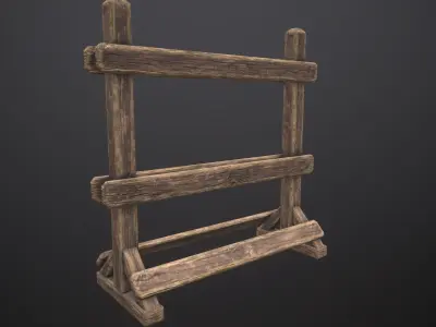 Weapon Rack  Low-poly 3D model