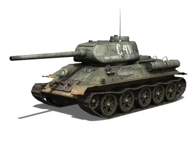 T-34 85 - Soviet medium tank - 400 3D model