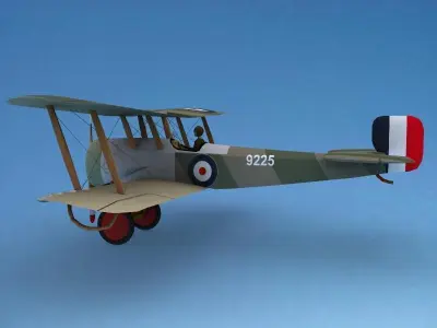 Bristol Scout Toy Plane 3D model