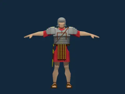 Roman Legionary and Centurion Low-poly 3D model