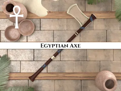 Ancient Collection Egyptian Weapons Set 3D Model Pack